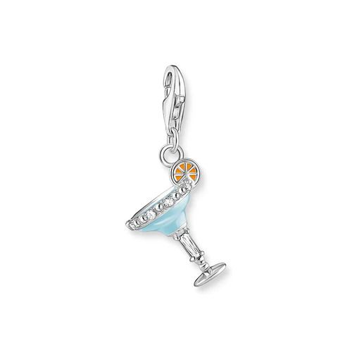 Charm Pendant Turquoise Cocktail Glass