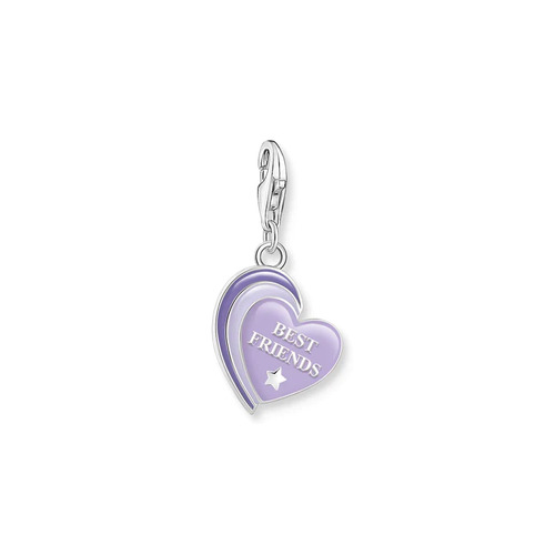 Thomas Sabo Charm Club Charm pendant BEST FRIENDS with violet cold enamel