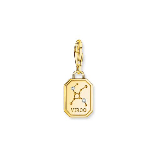 Virgo zodiac sign gold charm Pendant