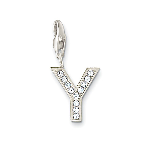 THOMAS SABO CHARM CLUB CUBIC ZIRCONIA LETTER Y