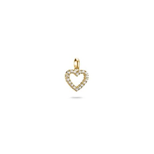 Thomas Sabo Connect Charm heart with white stones in Gold