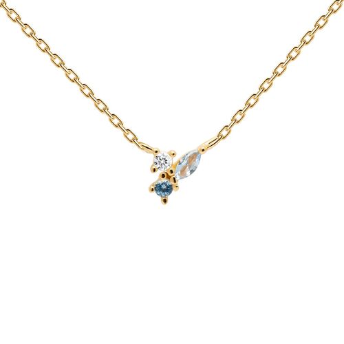 PDPAOLA ATELIER MIDNIGHT BLUE GOLD NECKLACE