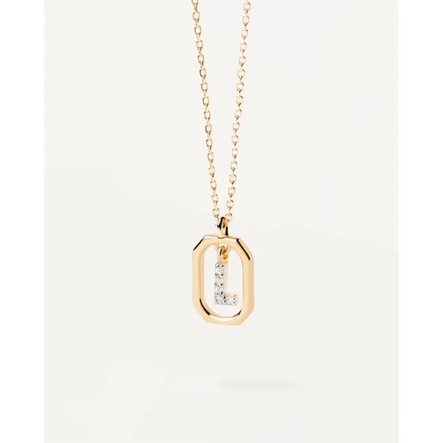 PDPAOLA MINI LETTER L  GOLD L NECKLACE