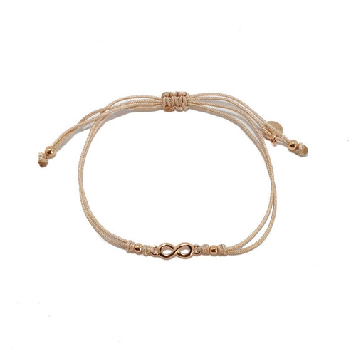 ROSE GOLD INFINITY CORD BRACELET NUDE