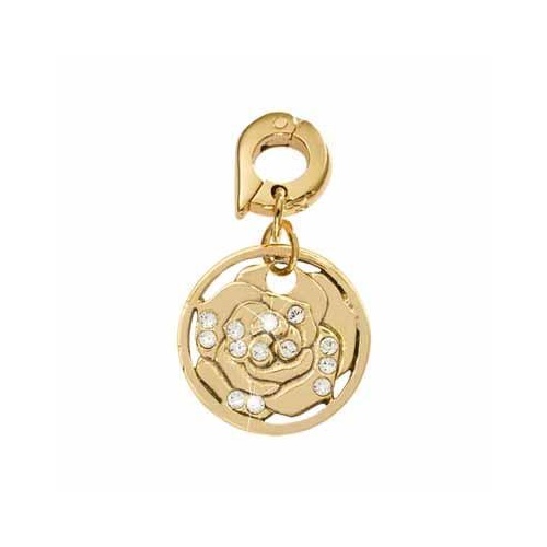 NIKKI LISSONI SPARKLING HORTENSIA GOLD PLATED CHARM 15mm