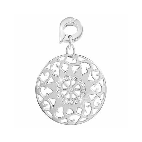 NIKKI LISSONI SIXTEEN DIAMONDS SILVER CHARM 25mm
