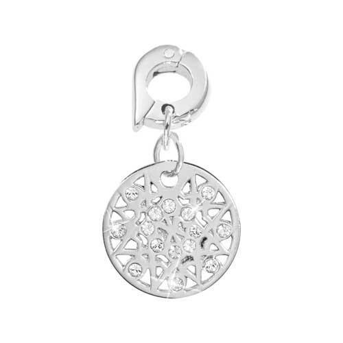 NIKKI LISSONI SIXTEEN DIAMONDS SILV PLT 15mm CHARM