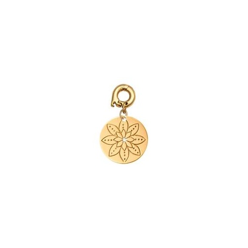 NIKKI LISSONI COMPASSION LOTUS GOLD PLATED CHARM 20mm
