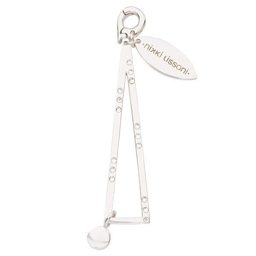 NIKKI LISSONI TRIANGLE SWAROVSKI SILVER CHARM 58mm