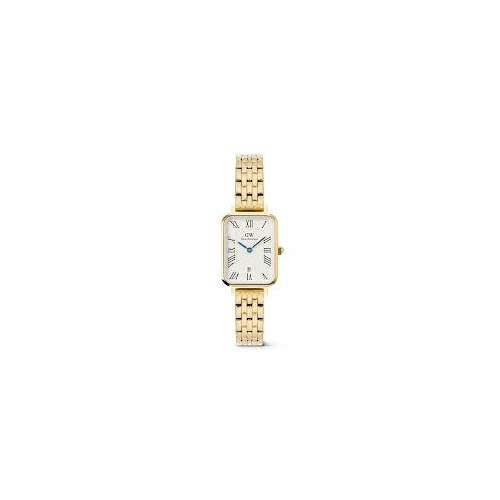 Daniel Wellington Quadro Roman Numerals Date 5-link Gold