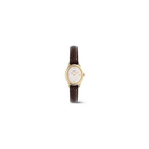Daniel Wellington Ophelia Mini Dark Brown Lizard White Guilloché Gold Watch