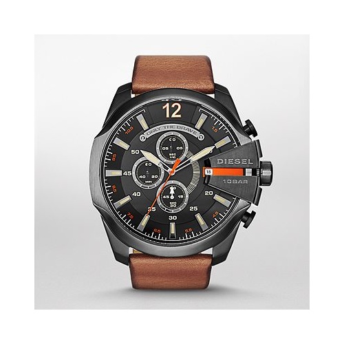 DIESEL MEGA CHIEF BROWN LEATHER