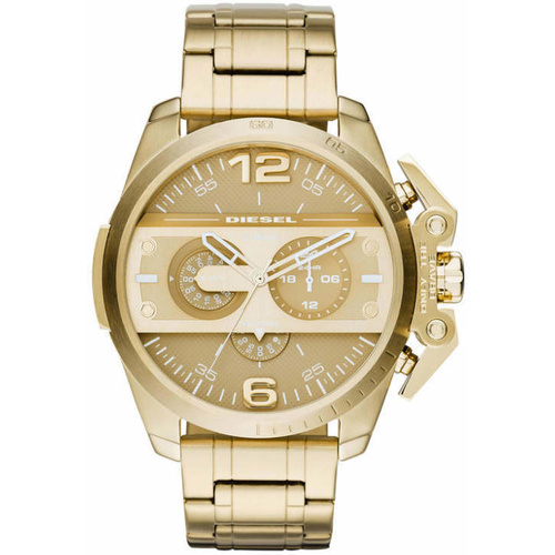 DIESEL IRONSIDE YELLOW GOLD STAINLESS STEEL WATCH DZ4377