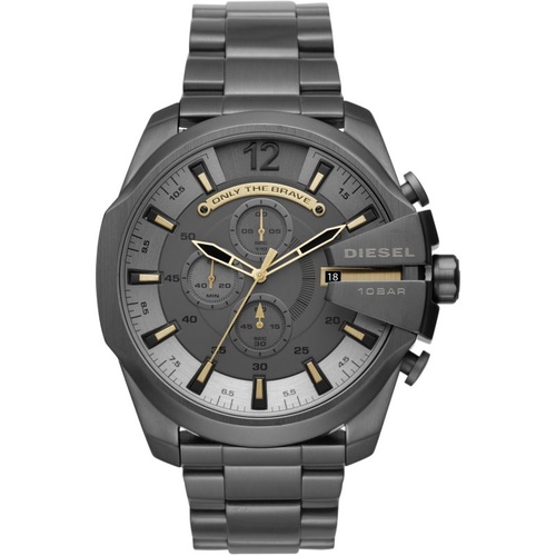 DIESEL MEGA CHIEF GUNMETAL WATCH