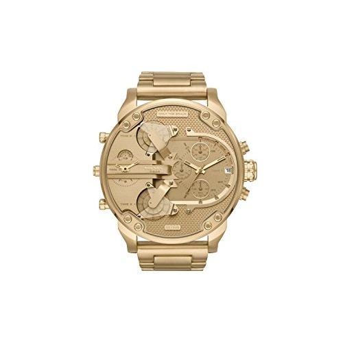 DIESEL MR DADDY YELLOW GOLD STAINLESS STEEL WATCH
