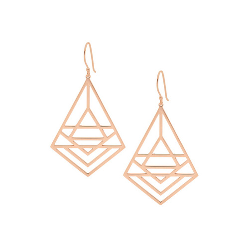 PASTICHE ROSE GOLD PLATED STAINLESS STEEL ORIENTAL EARRINGS