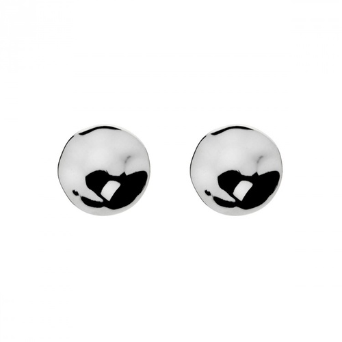 NAJO STERLING SILVER 7MM BEATEN CIRCLE STUDS