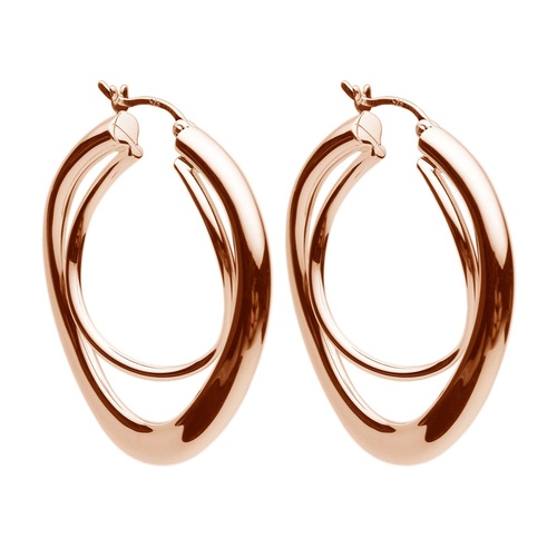 NAJO ROSE GOLD STRUDEL HOOPS