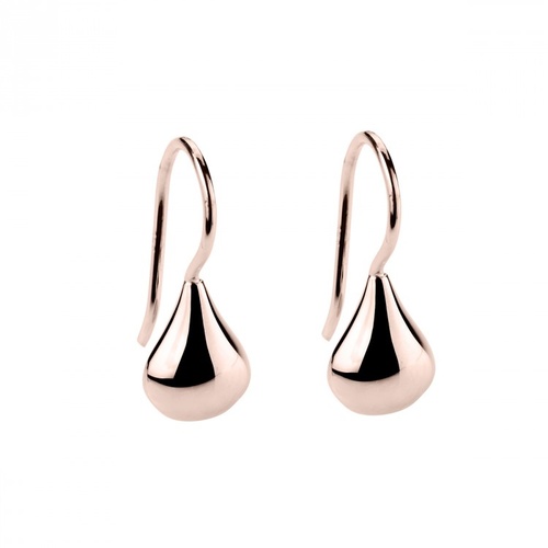 NAJO ROSE GOLD PLATED STERLING SILVER BABY TEARS SMALL TEARDROP HOOK EARRINGS