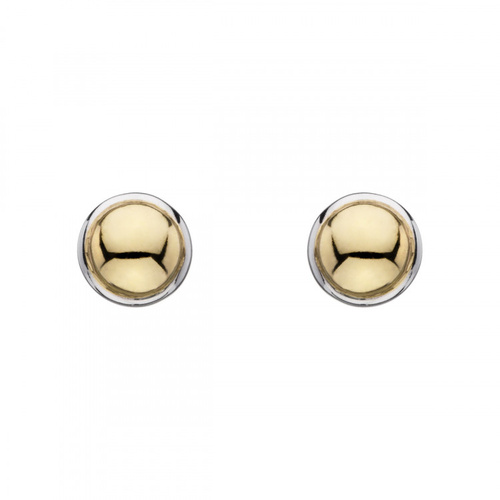 NAJO STERLING SILVER AND YELLOW GOLD GOLDEN GLIMMER STUDS