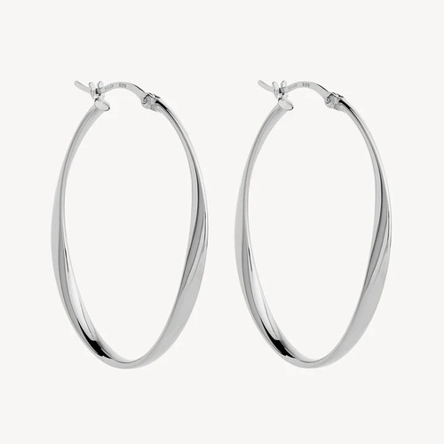 Cinta Large Hoop Earring Sterling Silver