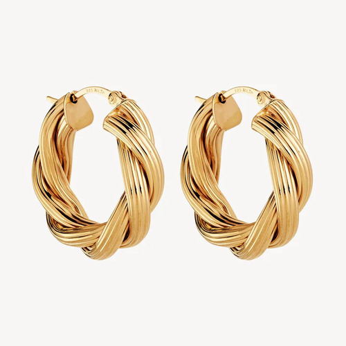 Glamour Hoop Earring Yellow Gold