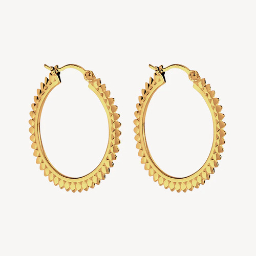 Najo Radiance Hoop Earrings Yellow Gold