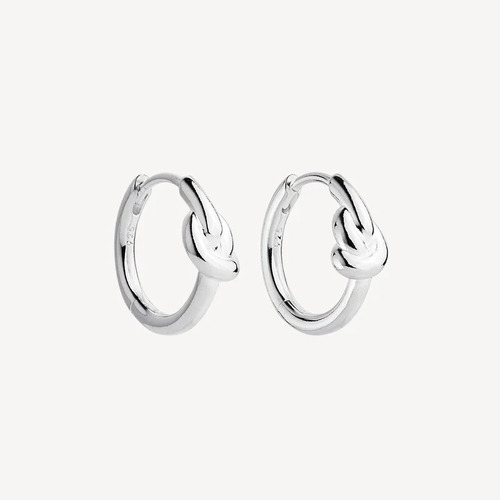 Najo Nature’s Knot Huggie Earrings Sterling Silver