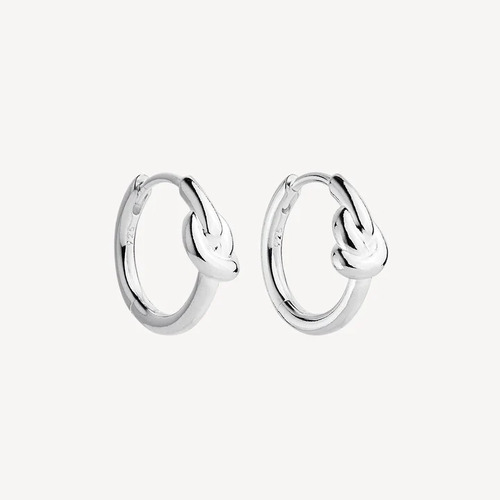 Nature’s Knot Huggie Earrings Sterling Silver