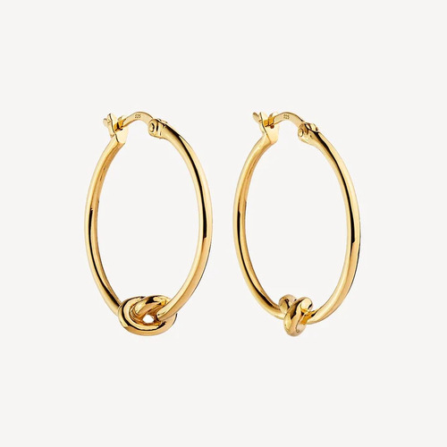 Najo Nature’s Knot Hoop Earring Yellow Gold