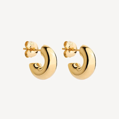 Moonbow Stud Earrings Yellow Gold