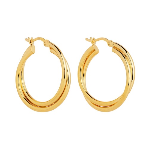NAJO Duet Hoop Earrings Yellow Gold