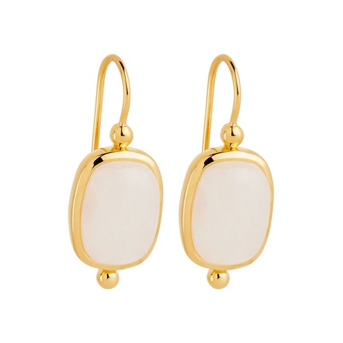 NAJO Fleur Rainbow Moonstone Earrings Yellow Gold