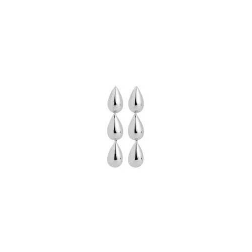 Najo Liora Triple Drop Stud Earring - Silver
