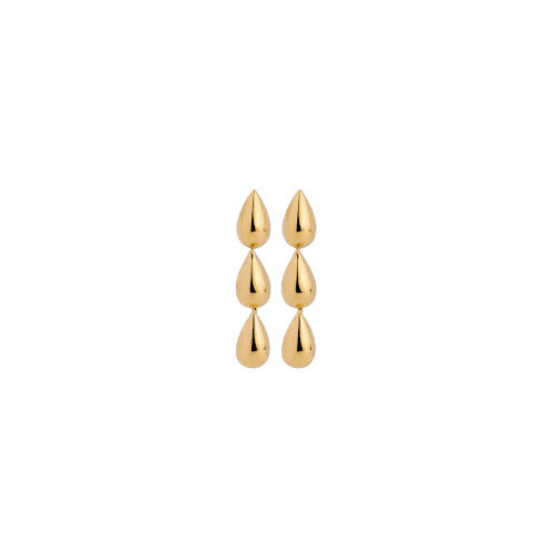 Najo Liora Triple Drop Stud Earring - Yellow Gold