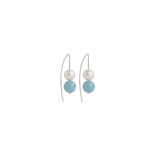 Najo Sunset Amazonite & Pearl Earring