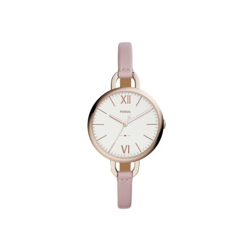 FOSSIL ANNETTE BLUSH LEATHER AND ROSE GOLD WATCH