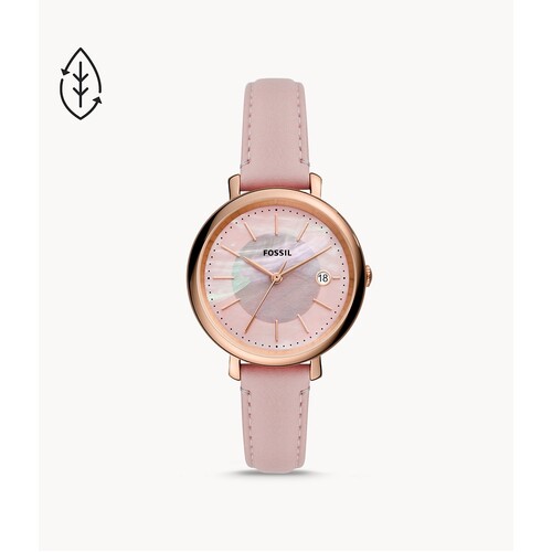 FOSSIL JACQUELINE SOLAR-POWERED BLUSH PINK WATCH