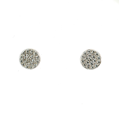 SANTO STERLING SILVER CZ CIRCLE STUDS