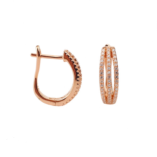 SANTO ROSE GOLD U SHAPED HOOPS