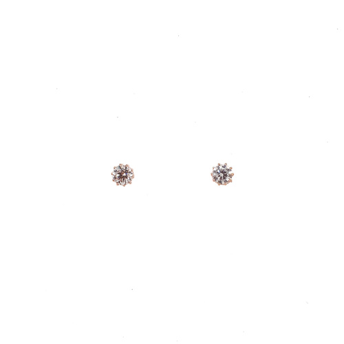 ROSE GOLD 5mm CZ STUDS