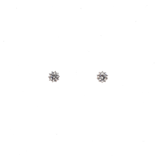 STERLING SILVER 5mm CZ STUDS