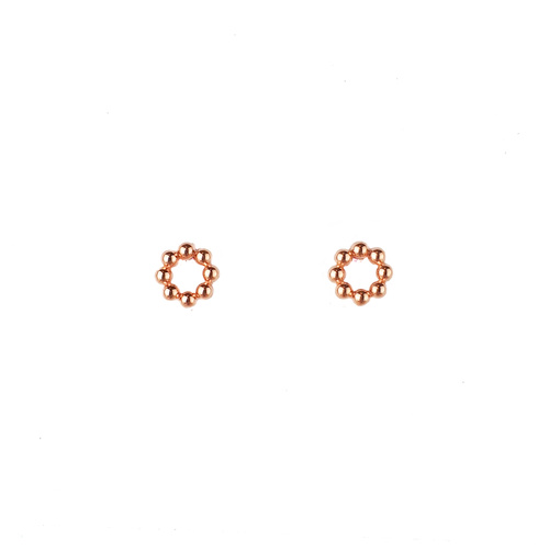 ROSE GOLD DOT CIRCLE STUDS