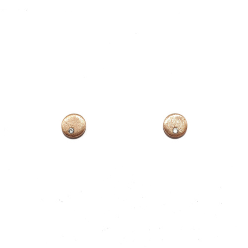 ROSE GOLD BRUSHED STUDS WITH CRYSTAL