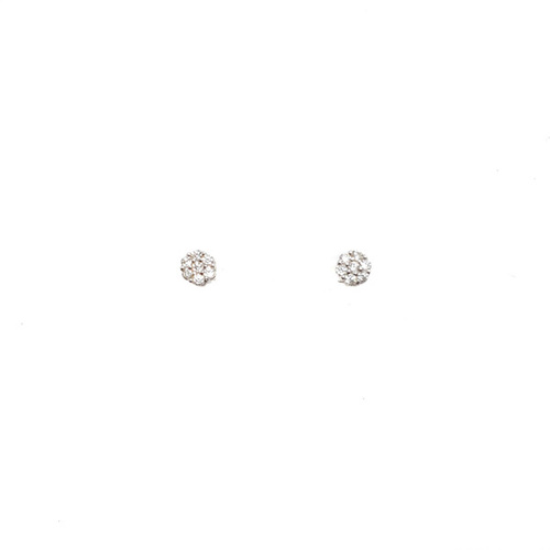 SANTO STERLING SILVER SMALL CUBIC ZIRCONIA CLUSTER STUDS