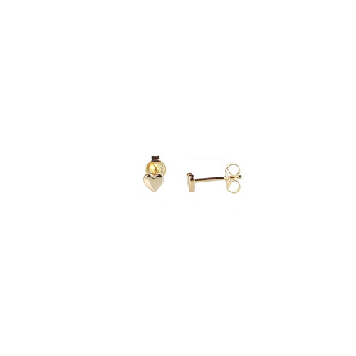 YELLOW GOLD SMALL HEART STUDS