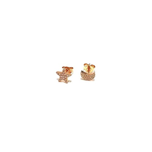SANTO ROSE GOLD MOON AND STAR EARRINGS