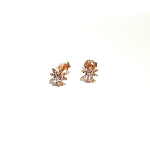 ROSE GOLD CZ STAR STUDS
