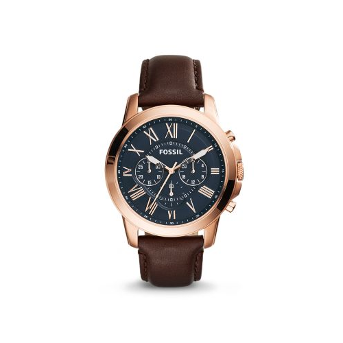 FOSSIL BROWN LEATHER AND ROSE TONE GRANT