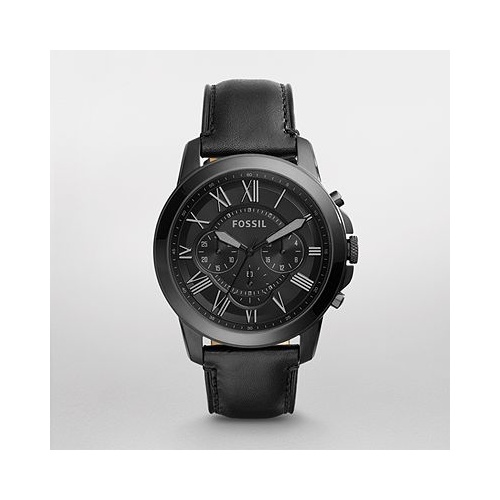 FOSSIL GRANT CHRONOGRAPH BLACK LEATHER WATCH FS5132